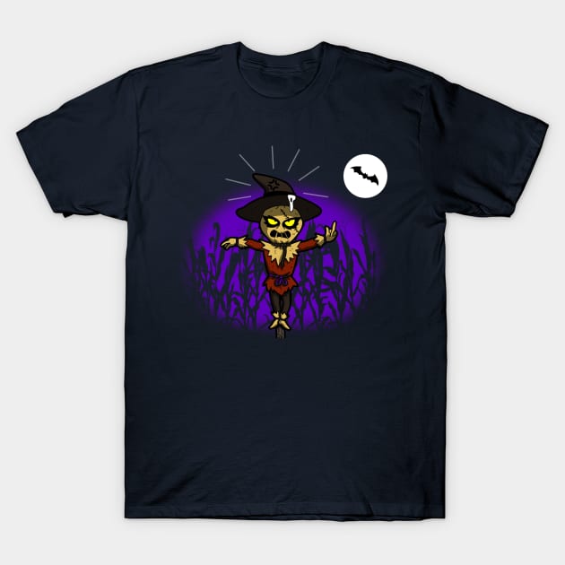 Superhero Vigilante Inspired Funny Scarecrow Pooped By a Bat T-Shirt by BoggsNicolas